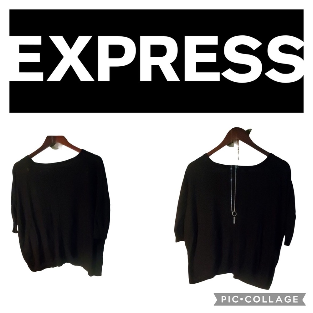 Like new express black layering sweater xs